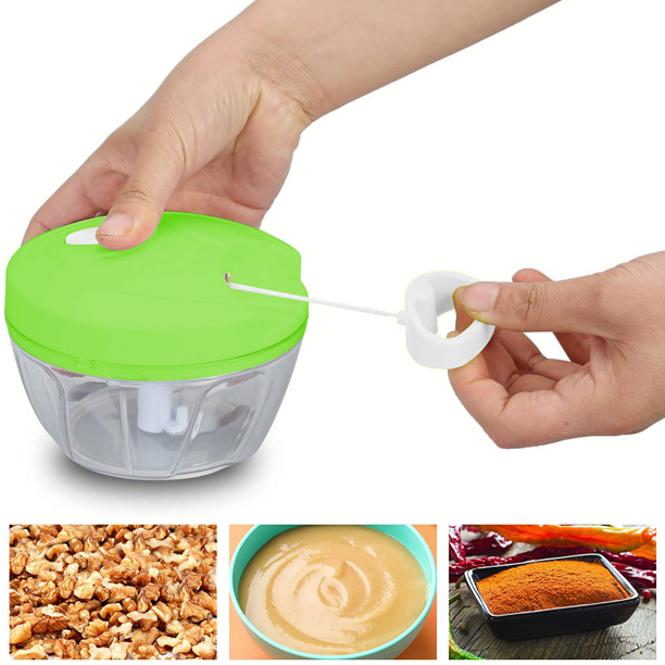 Multi-Function Food Processor - Chopper, Cutter, Grinder, Shredder, Mincer, Mini Garlic Slicer & Slicer for Kitchen (Random Color)