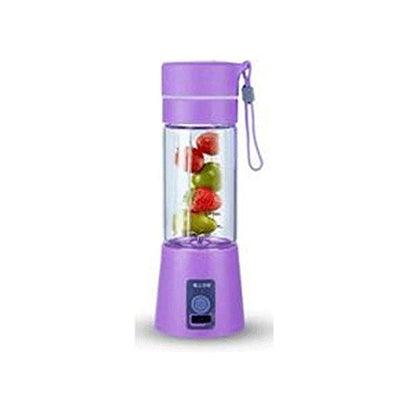 Rechargeable Portable Mini Juicer Blender – 6 Blades, 380ml Outdoor Juicing Cup [Random Color]