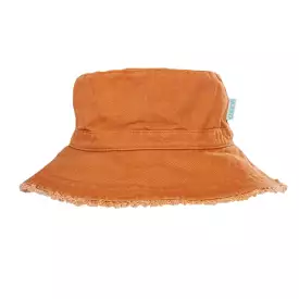 Acorn Kids Frayed Bucket Hat - CHESTNUT