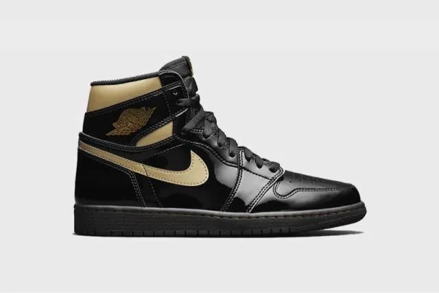 Air jordan 1 retro high og 'black metallic gold' gs