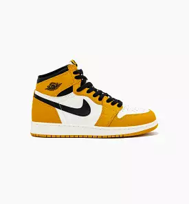 Air Jordan 1 Retro High OG Yellow Ochre Grade School Lifestyle Shoe - Yellow Ochre/Sail/Black