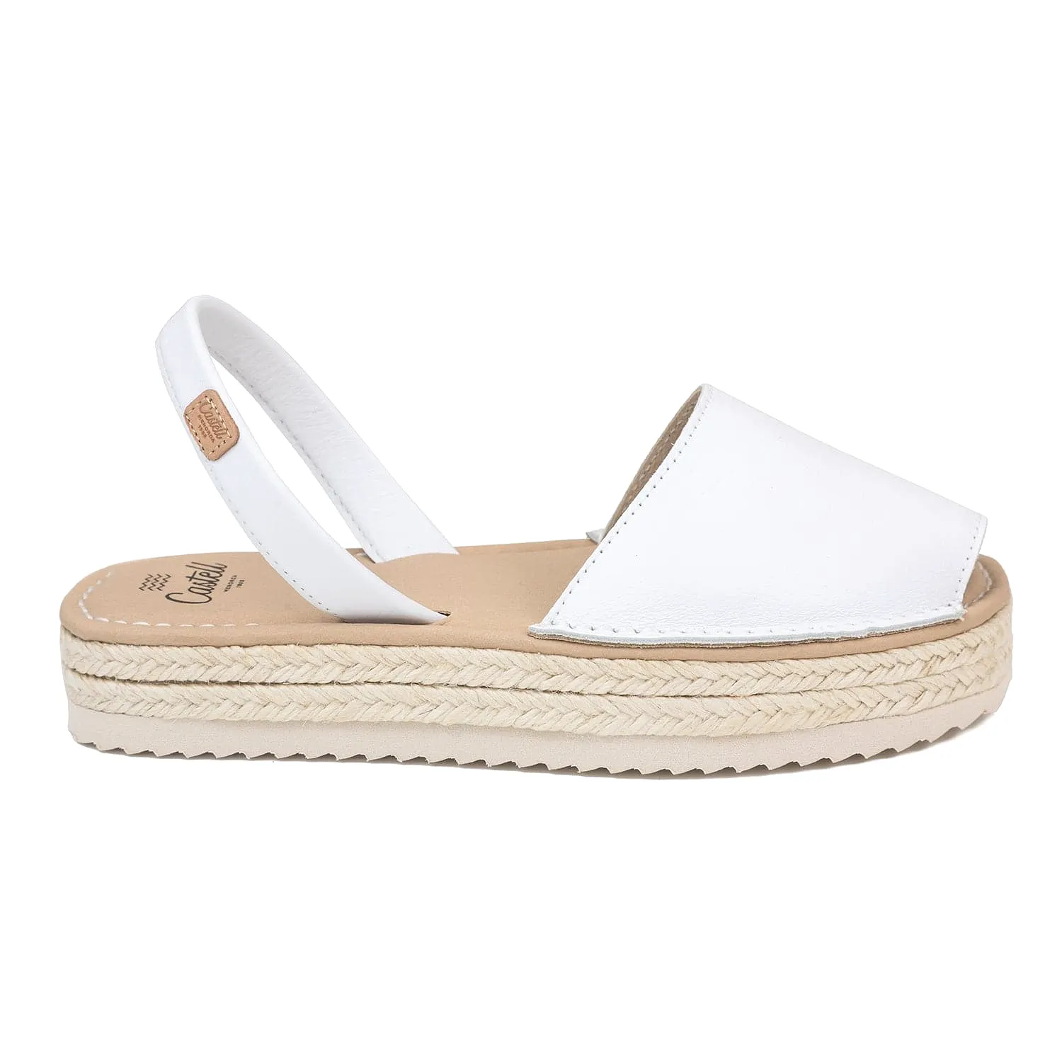 Basic Platform Leather Menorcan Espadrille For Women - Doble Yute 2283 2 Ciervo