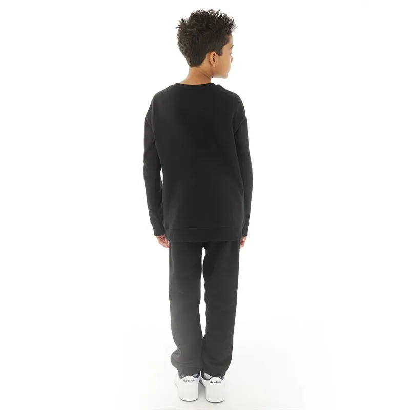 Ben Sherman Boys Big Sig Sweatshirt And Joggers Tracksuit Set Black