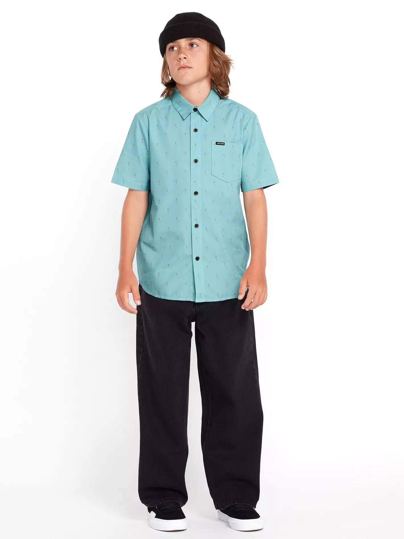 Big Boys Graffen Short Sleeve Shirt - Cali Blue Heather