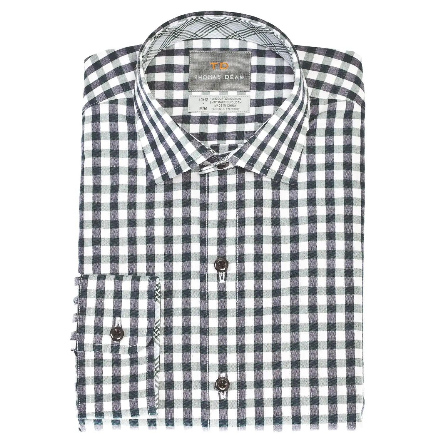 Big Boys Pine Gingham Button Down Shirt