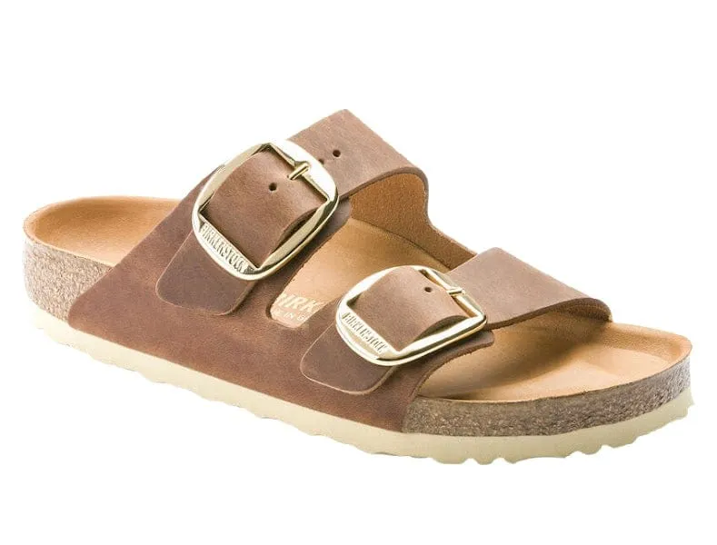 Birkenstock ARIZONA Big Buckle Cognac Leather Sandal-Narrow