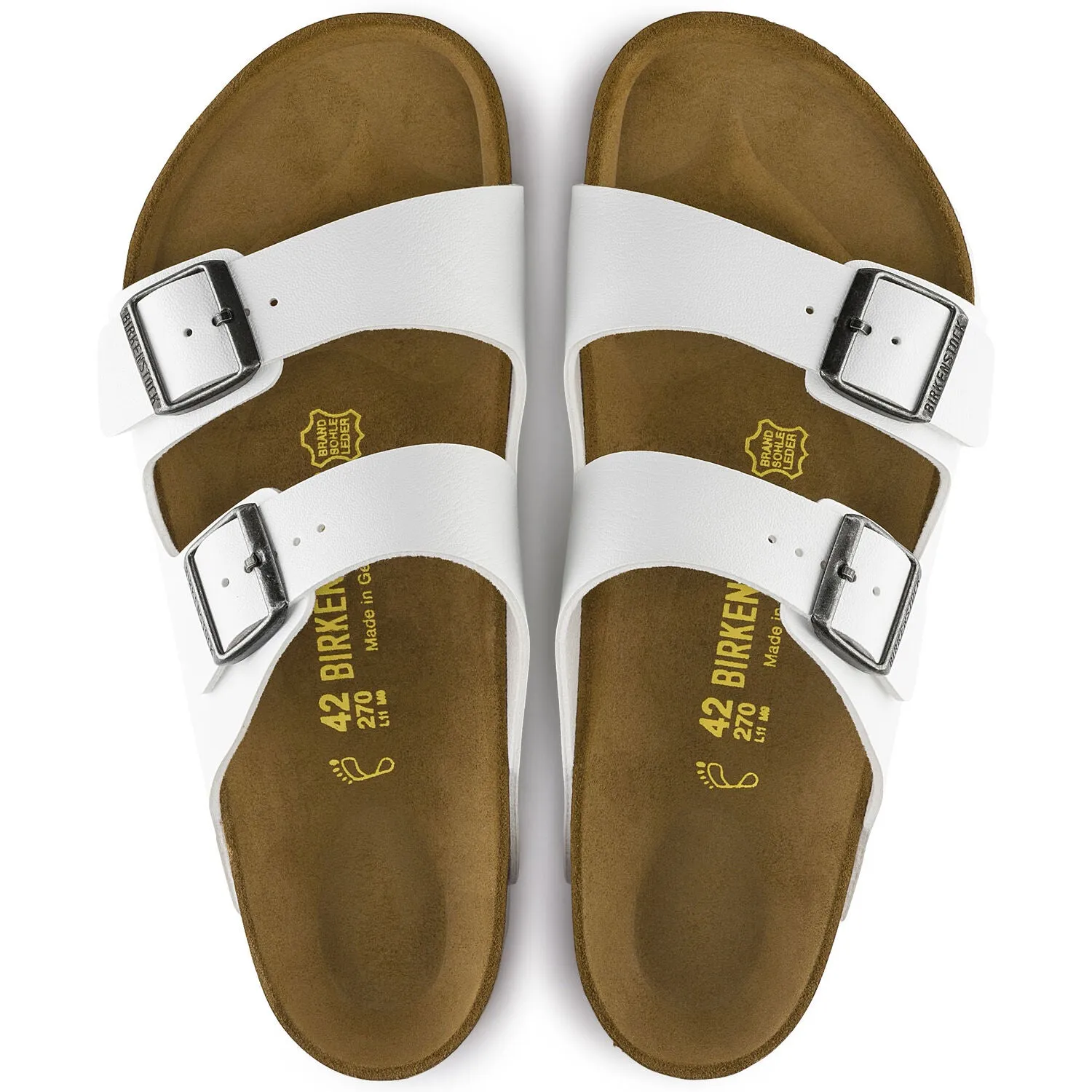 Birkenstock Arizona Birko-Flor Classic Footbed Sandal in White