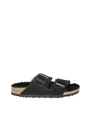 Birkenstock Arizona Fur Black Suede