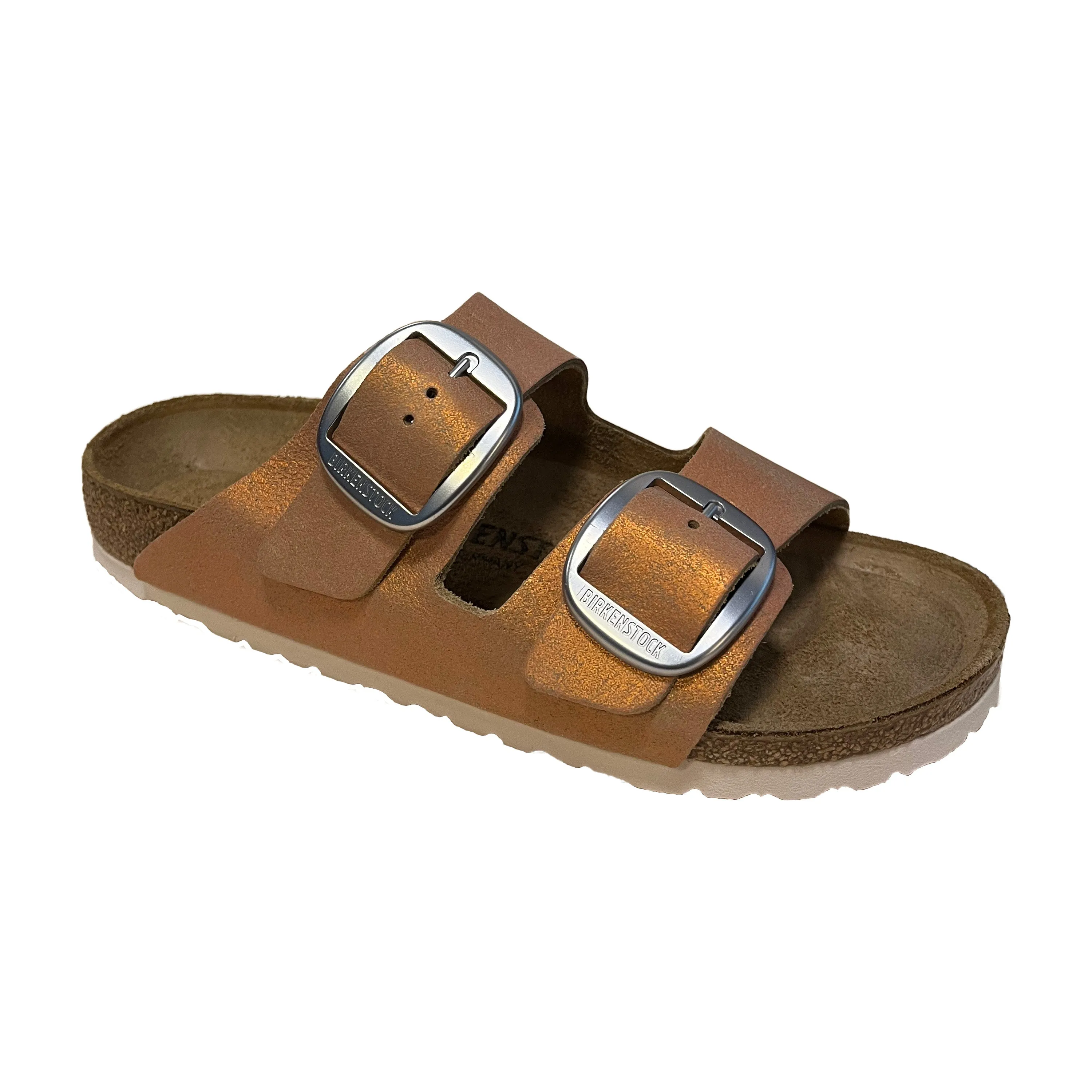 Birkenstock Limited Edition Arizona Big Buckle washed metallic copper suede