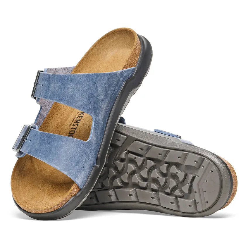 Birkenstock Rugged Casual Men's Arizona Rugged elemental blue oiled leather