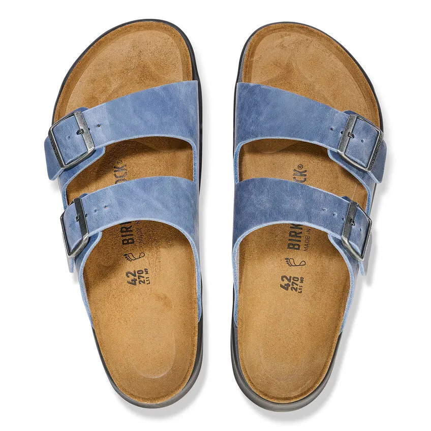 Birkenstock Rugged Casual Men's Arizona Rugged elemental blue oiled leather