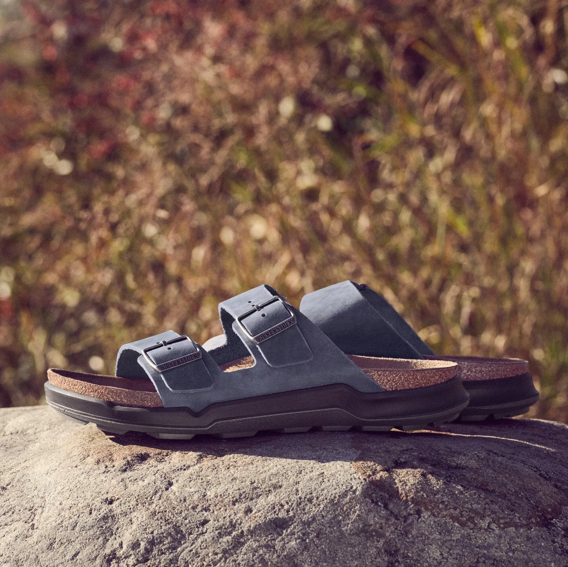 Birkenstock Rugged Casual Men's Arizona Rugged elemental blue oiled leather