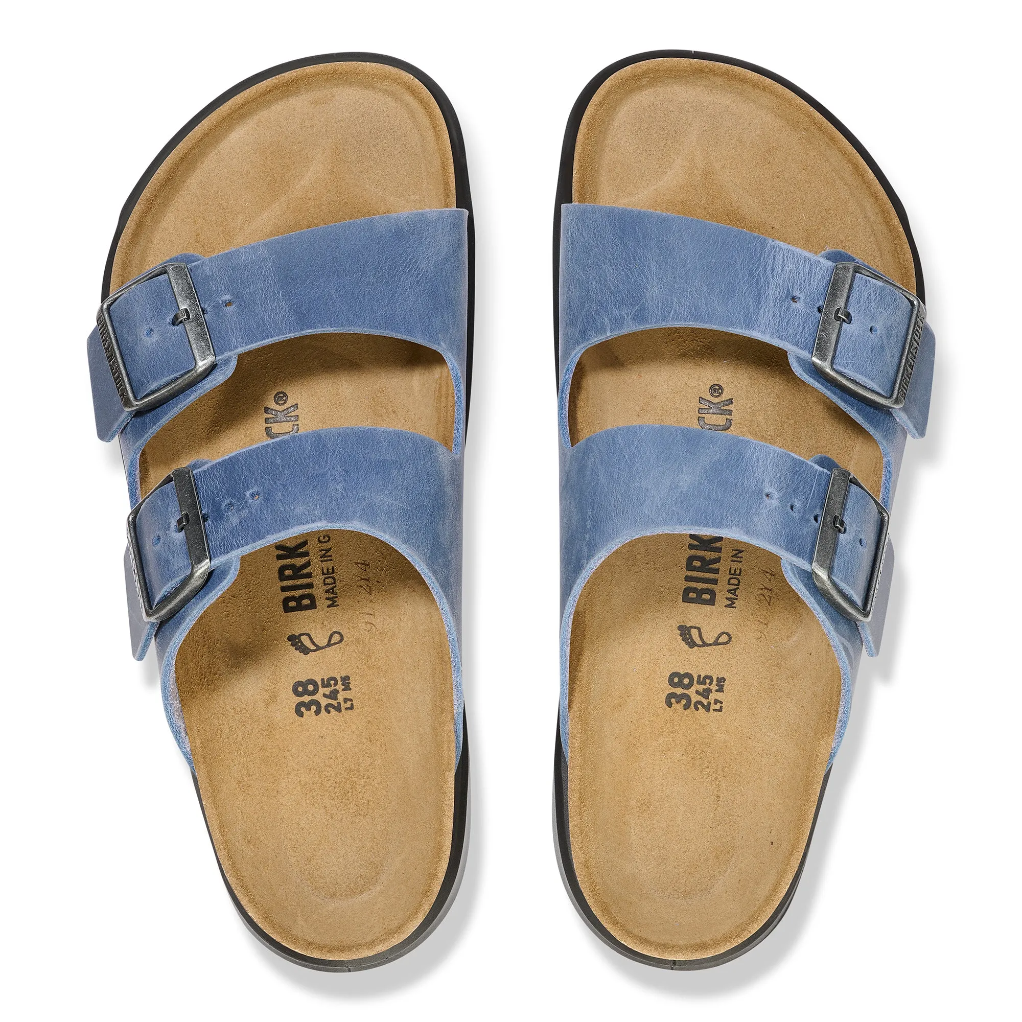 Birkenstock Rugged Casual Women's Arizona Rugged elemental blue oiled leather