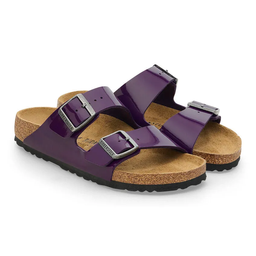 Birkenstock Women's Arizona Birko-Flor - Medium/Narrow - Patent Acai