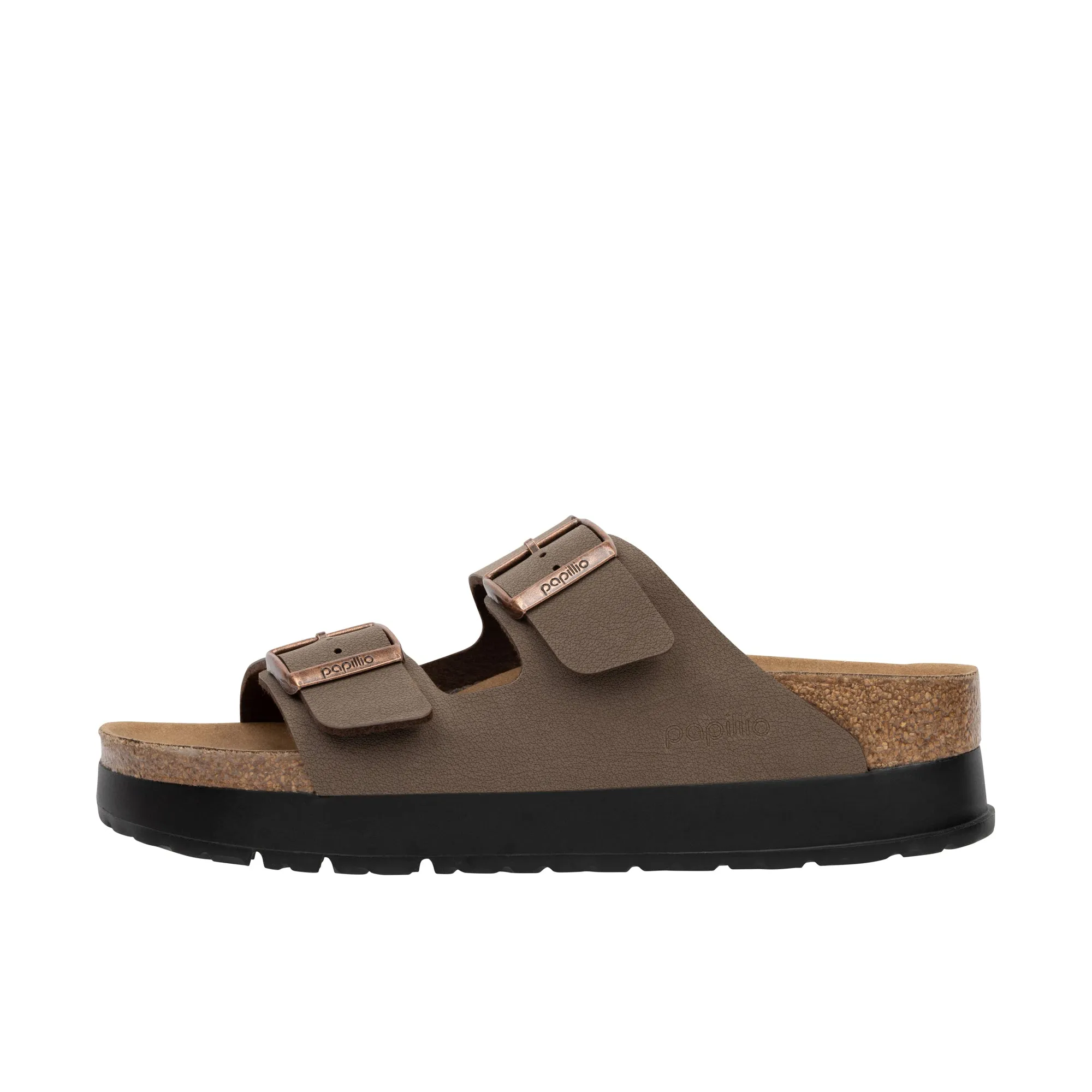 Birkenstock Womens Arizona Platform Vegan Birkibuc Mocha