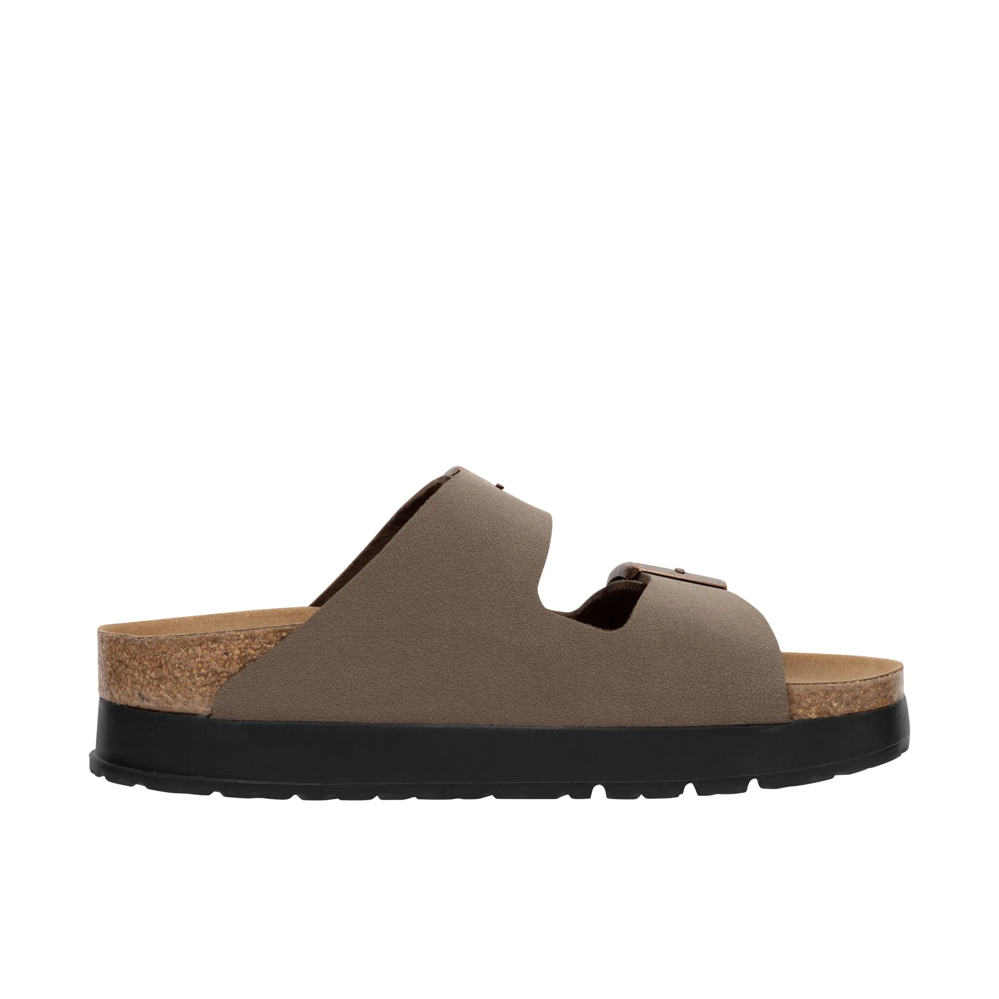 Birkenstock Womens Arizona Platform Vegan Birkibuc Mocha