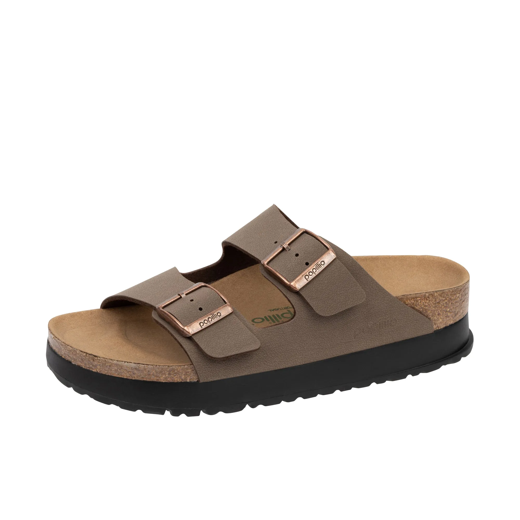 Birkenstock Womens Arizona Platform Vegan Birkibuc Mocha