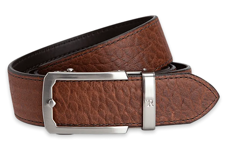 Bison Cognac, 38mm Strap, Luxury Belt