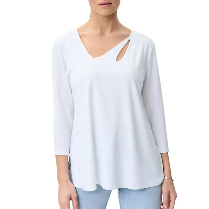 BLOUSE KEYHOLE Woman Vanilla