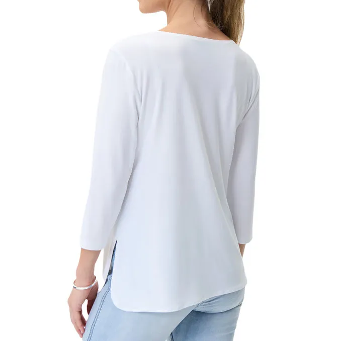 BLOUSE KEYHOLE Woman Vanilla