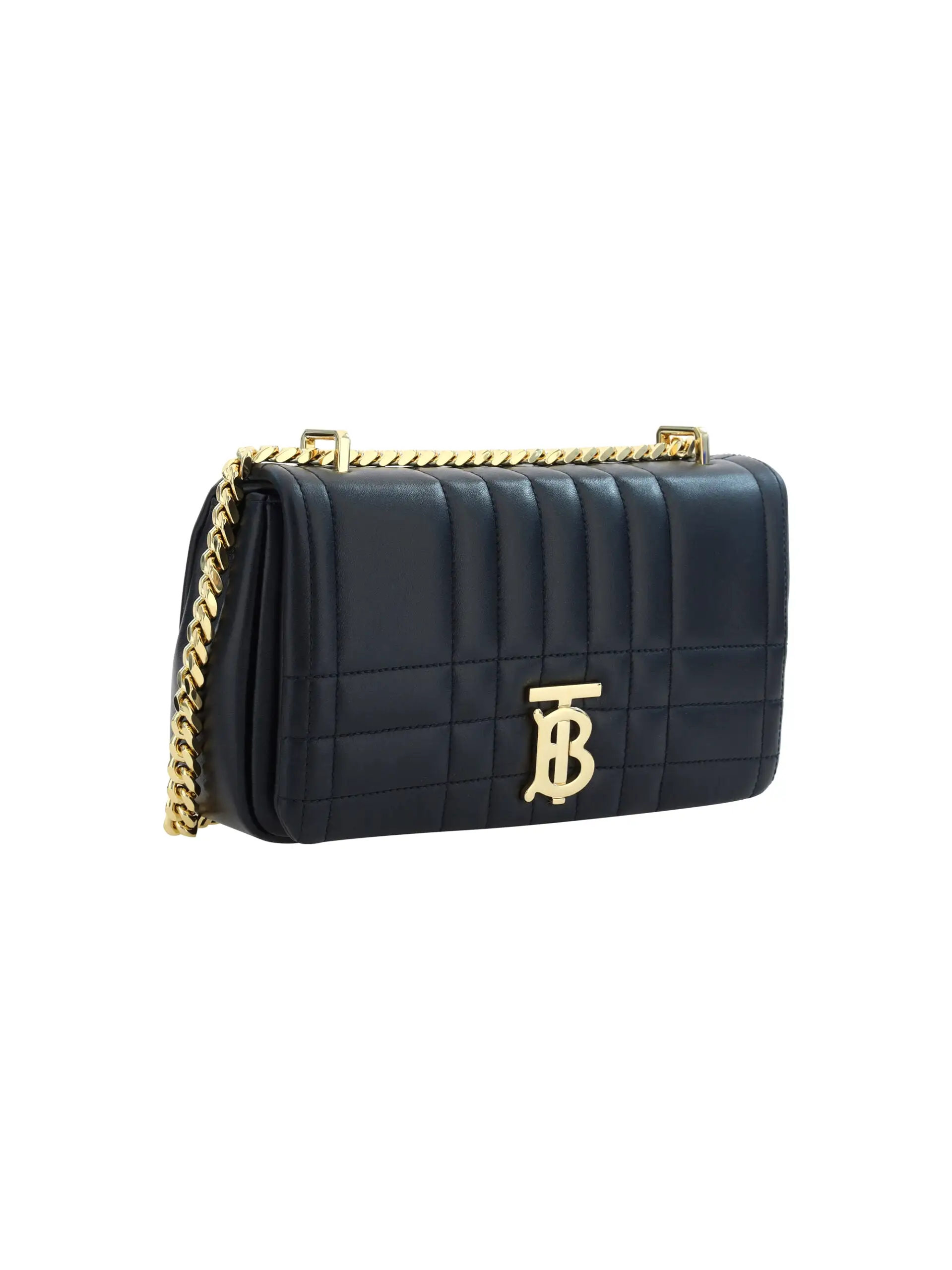 Burberry Quilted Leather Shoulder Small Lola Bag with Chain Strap 'Black' (2024)