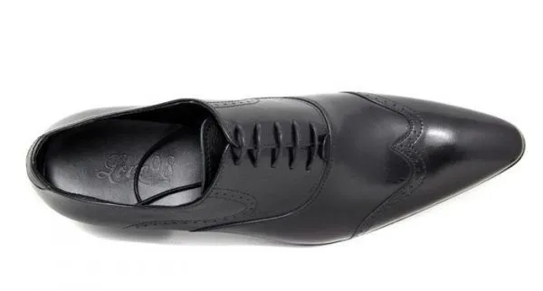 Business Shoes for Men with Bostonian Perforation Design - Black