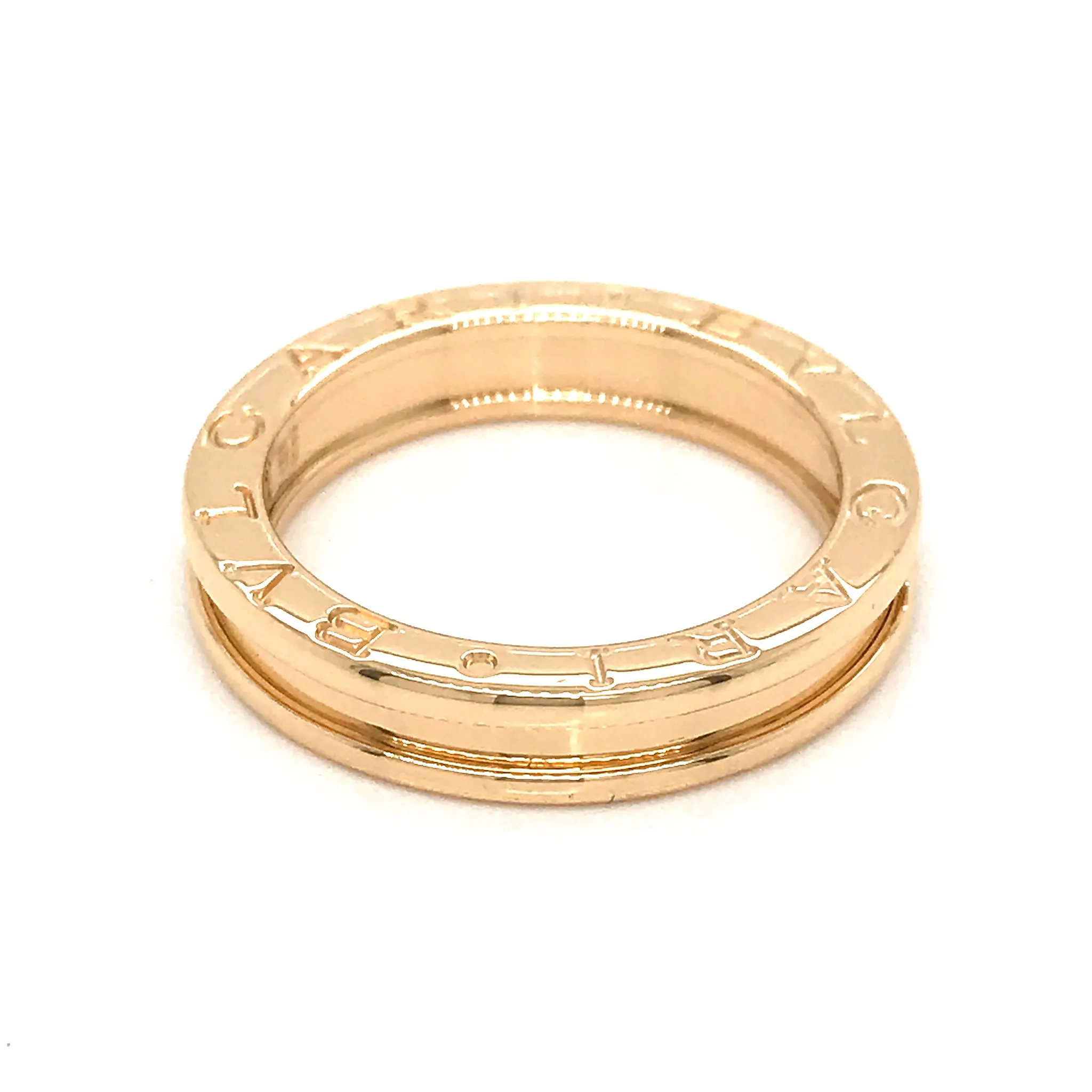 Bvlgari 18K Yellow Gold B.Zero1 One Band Ring Size EU 63