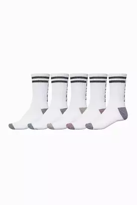 Carter Crew Sock 5 Pack - White