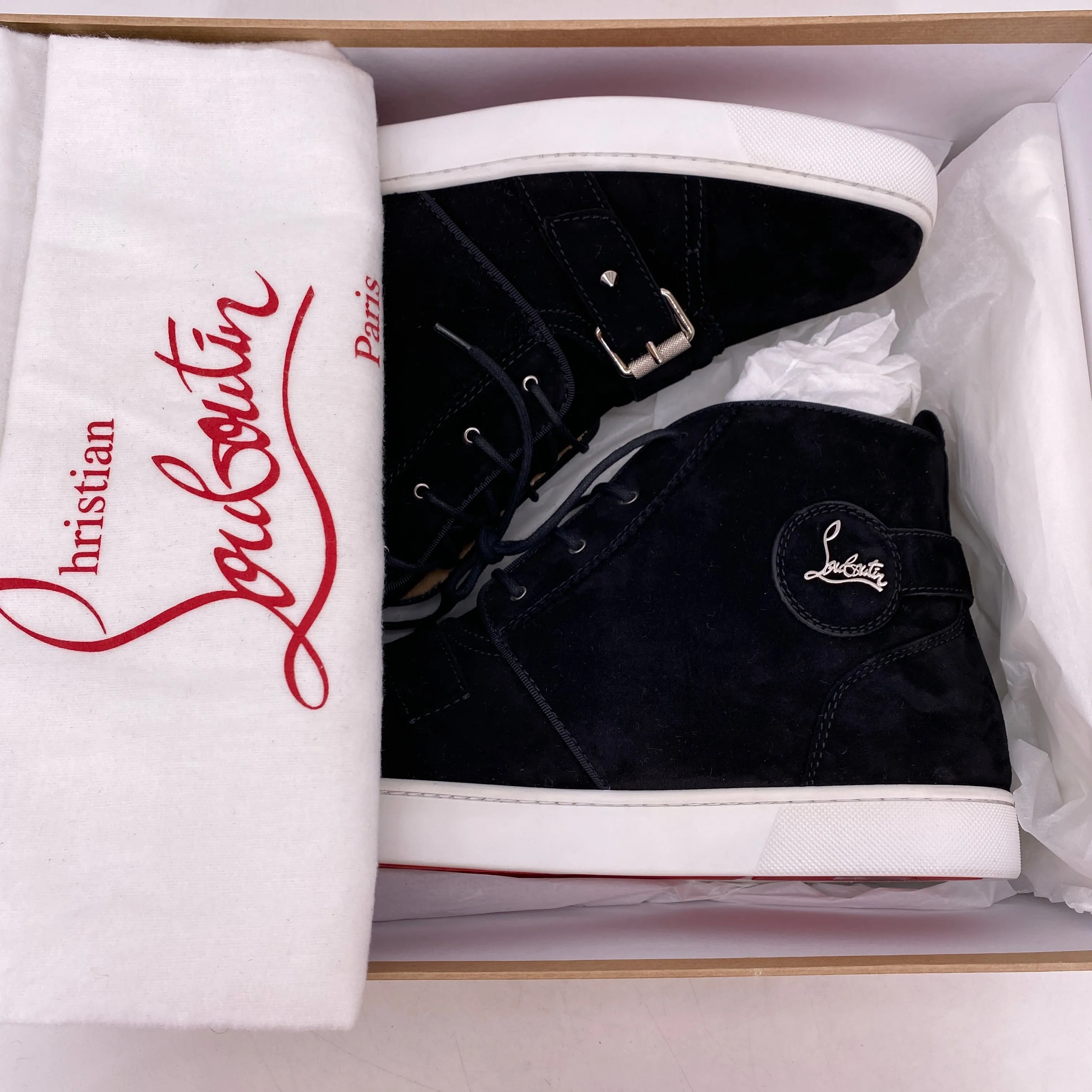 Christian Louboutin High Top Buckle  New Size 44.5 EU