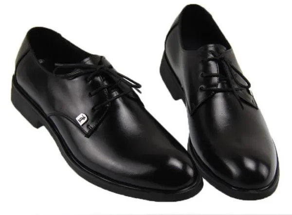 Classic Business Shoes for Men with Laces - Black