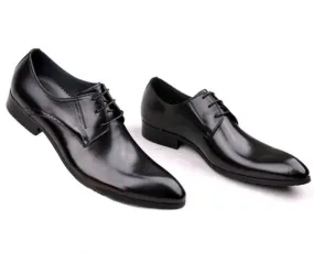 Classic Style Lace Up Dress Shoes for Men - Black