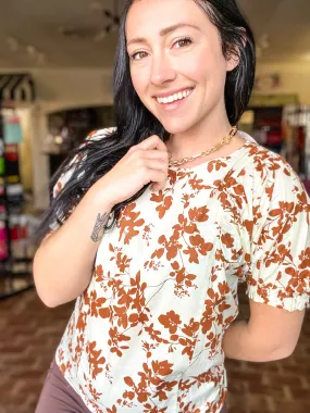 Coco Cream Floral Top