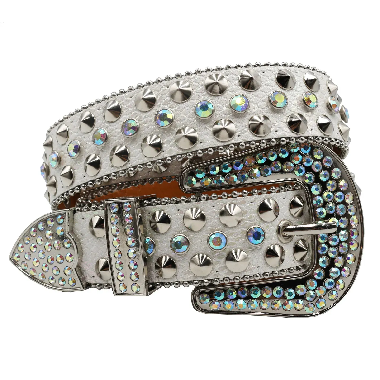 Diamond Rhinestone Belt Fashion Luxury Crystal Studded Pin Buckle Belt