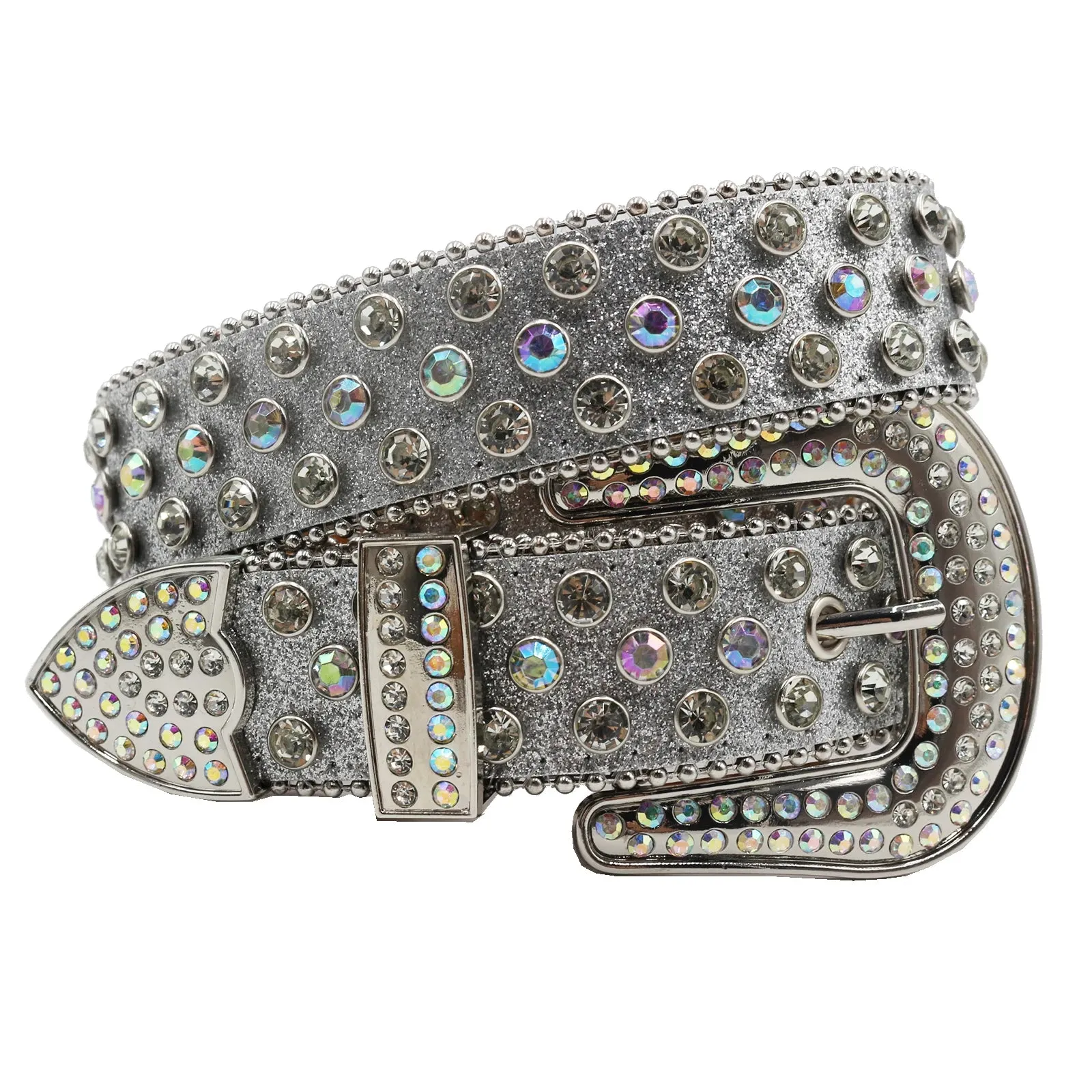 Diamond Rhinestone Belt Fashion Luxury Crystal Studded Pin Buckle Belt