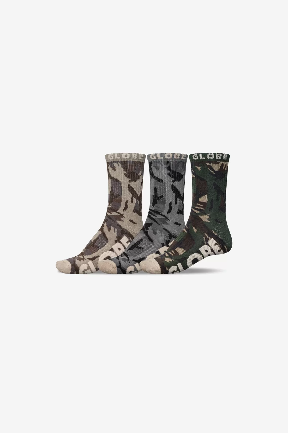 Eco Camo Crew Sock 3 Pack