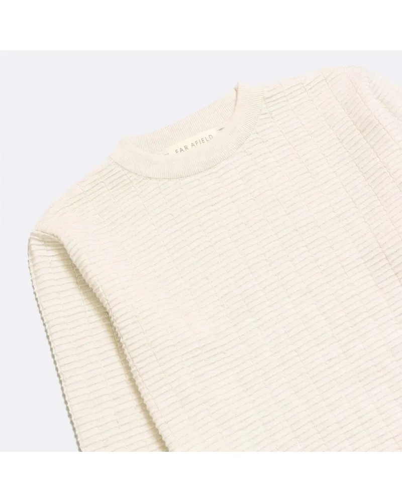 Far Afield - Ribbed Sweater - Vitor - Merino - Ecru