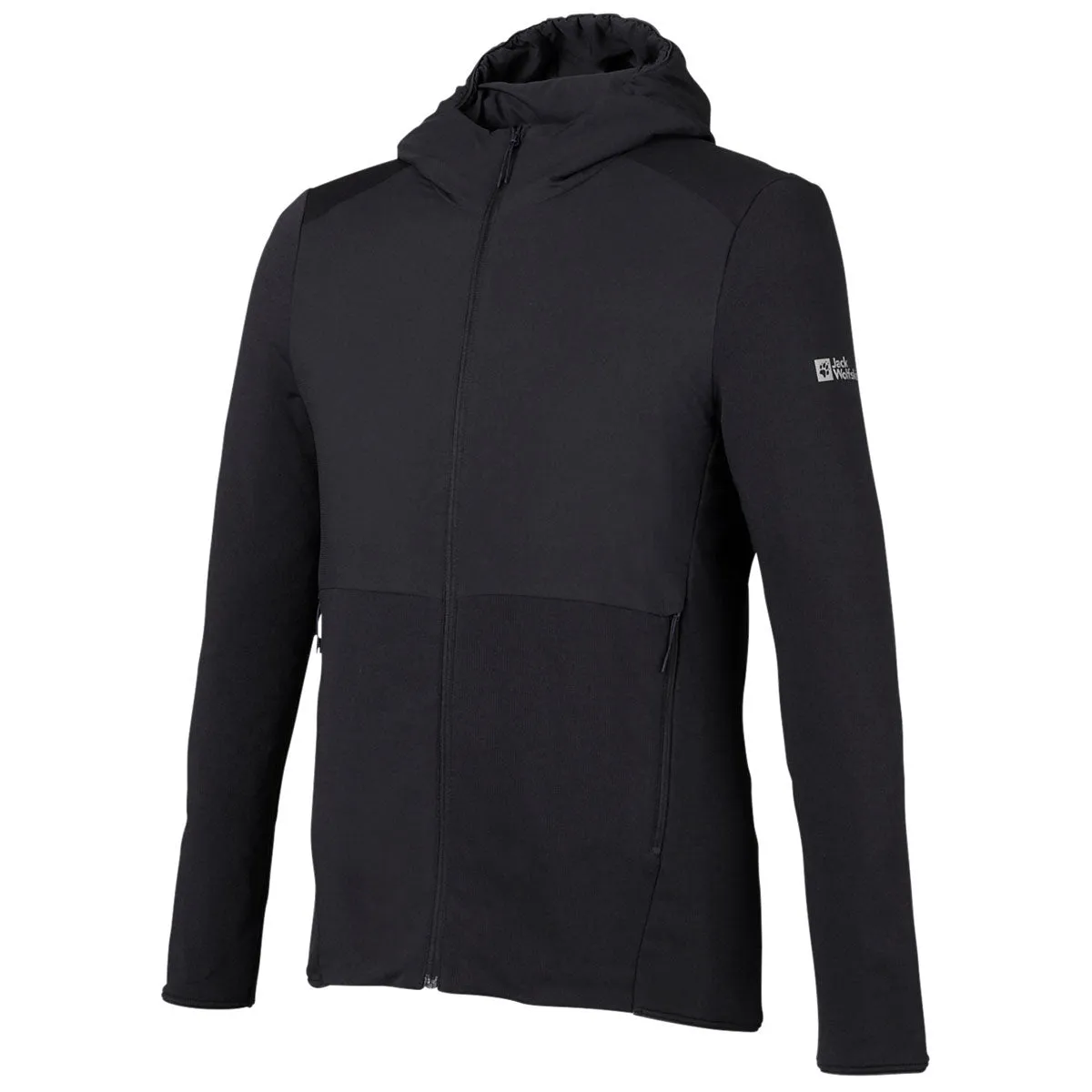 Jack Wolfskin Men's Black Pack and Go Rain Hybrid Jacket