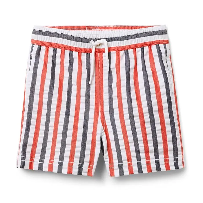 Janie and Jack Boys Seersucker Swim Trunk (Toddler/Little Kid/Big Kid)