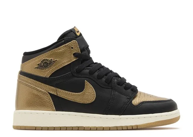 Jordan 1 Retro High OG Black Metallic Gold (GS)