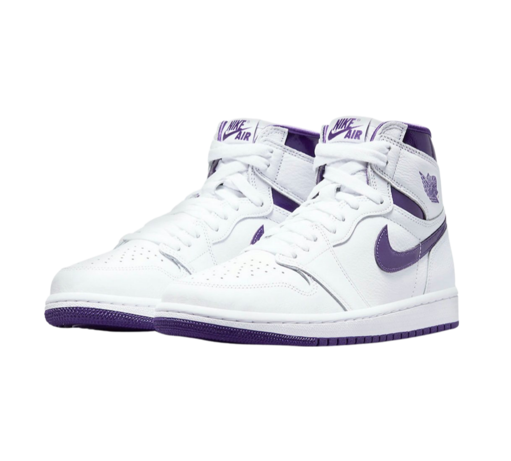 Jordan 1 Retro High OG White & Court Purple