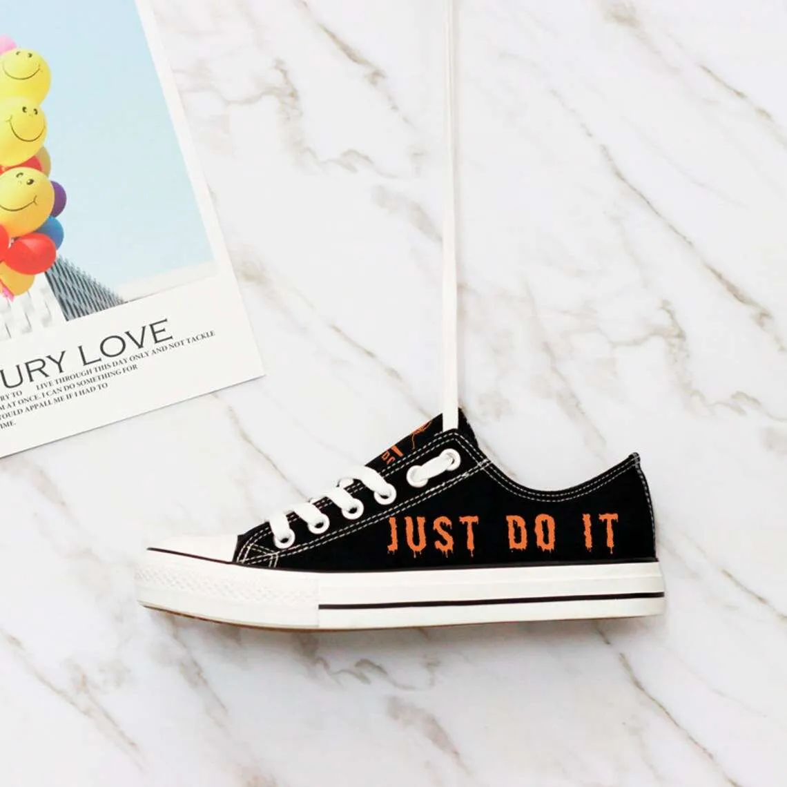 Just Do It Michael Myers Sneakers Casual Canvas Low Top Converse Shoes For Halloween