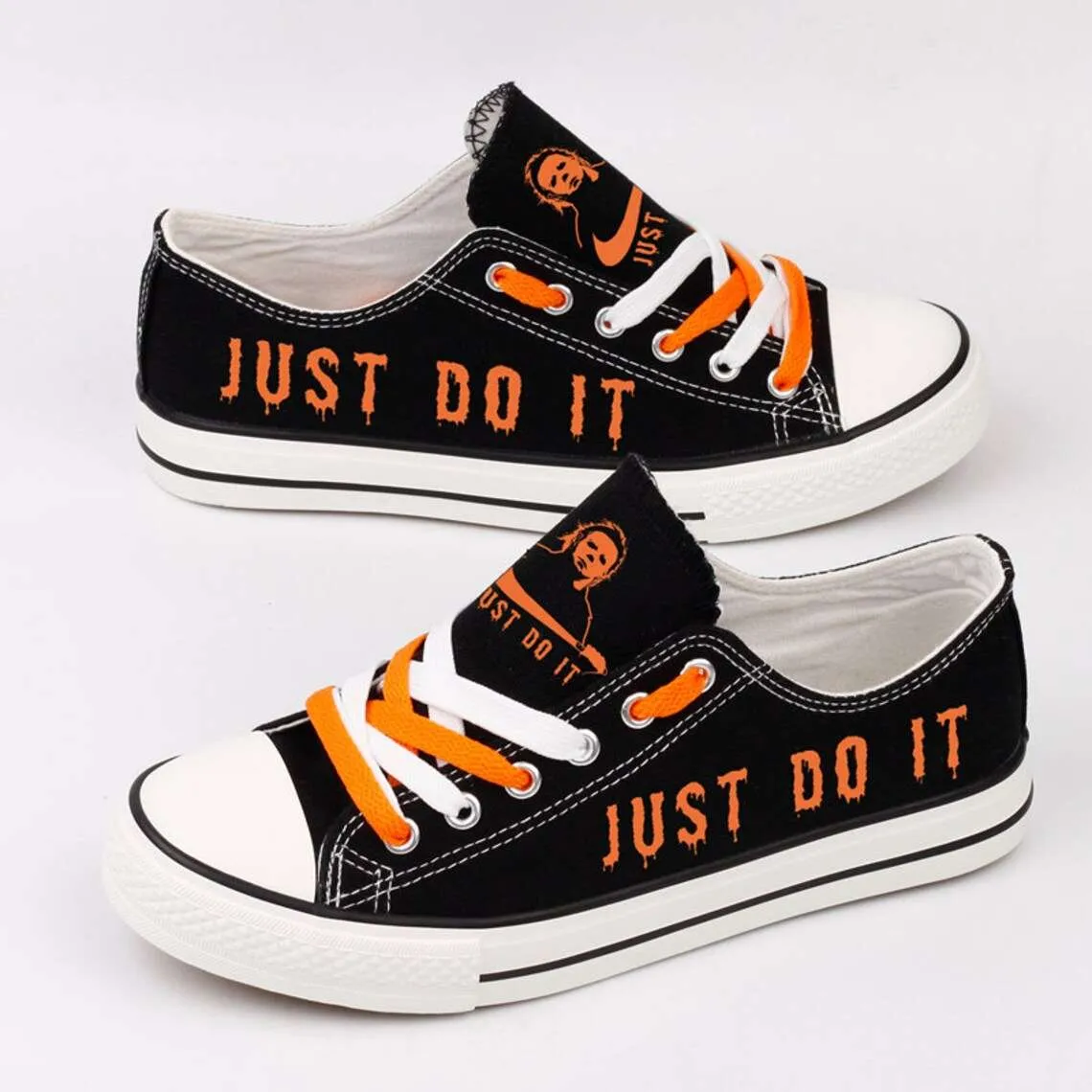 Just Do It Michael Myers Sneakers Casual Canvas Low Top Converse Shoes For Halloween