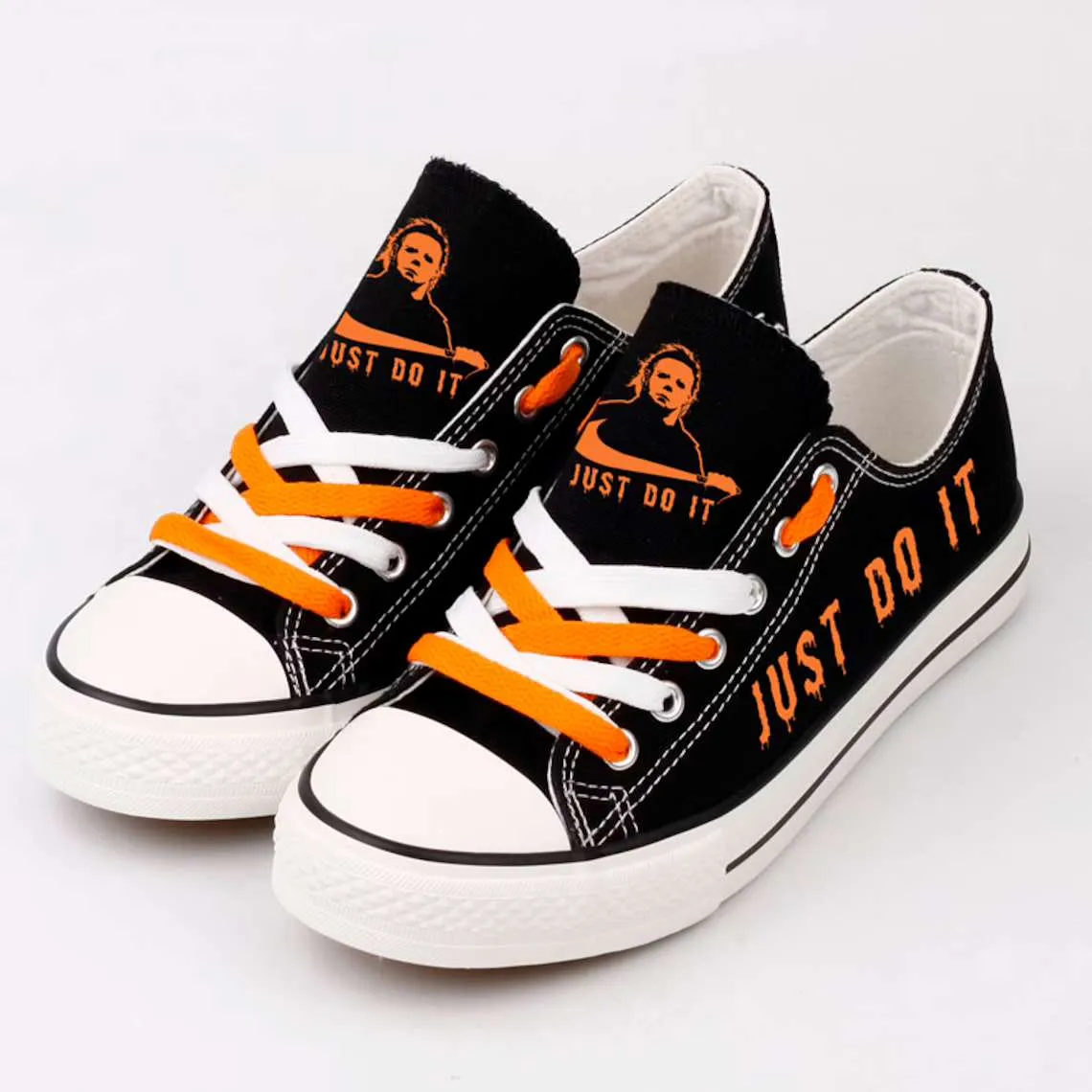 Just Do It Michael Myers Sneakers Casual Canvas Low Top Converse Shoes For Halloween