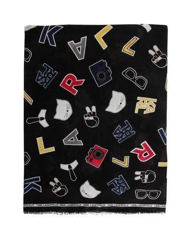 Karl Lagerfeld Women Scarf Black -- --