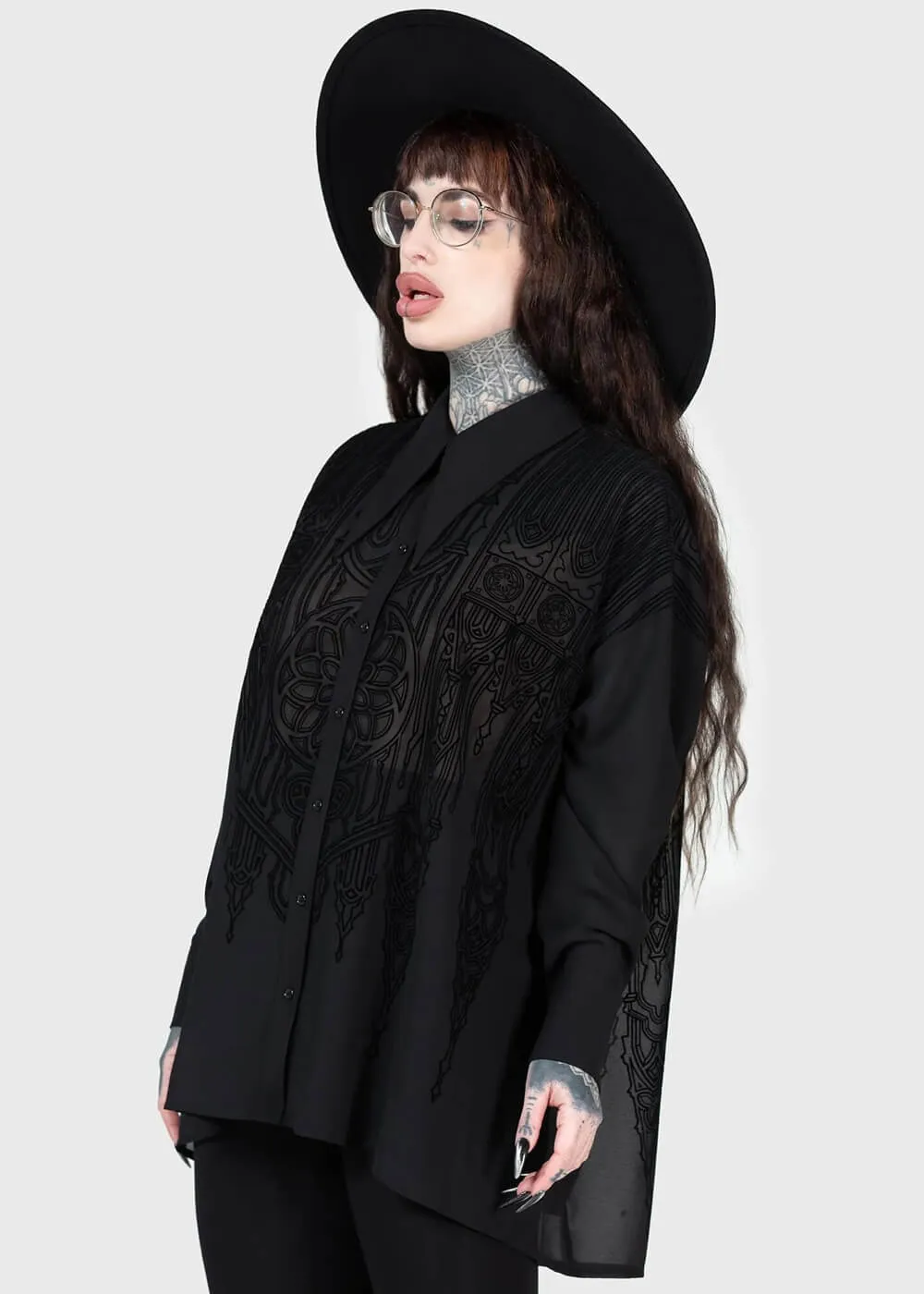 Killstar Gates Of Hell Shirt Blouse Zwart