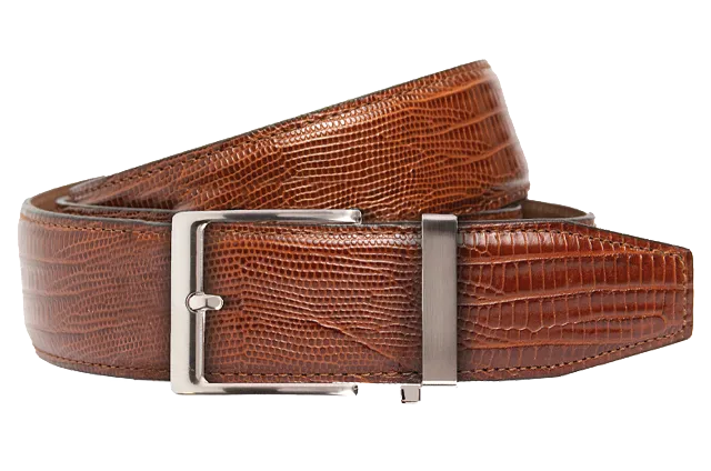 Lizard Brown, 40 mm Strap, Dress Belt