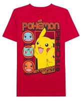 Macy's Pokemon Big Boys Short Sleeve Pikachu Graphic T-shirt