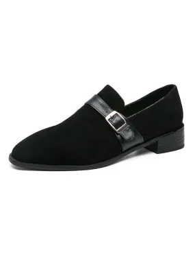 Mens Monk Strap Loafer Black Monk Strap Slip-On Formal Prom Party Wedding Shoes