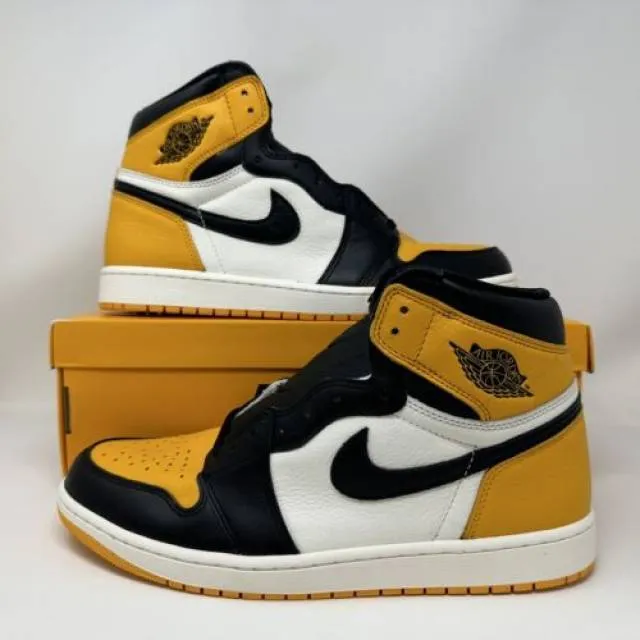 Nike air jordan retro i 1 high og taxi yellow toe 2022 men's size 13 555088-711