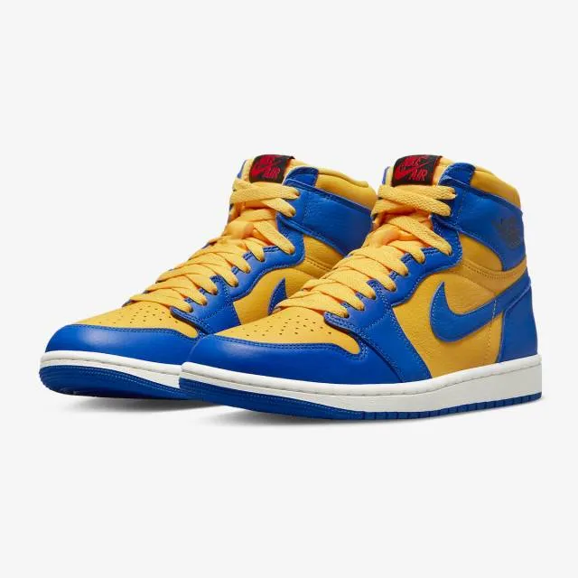 Nike women's air jordan 1 retro high og (reverse laney/ yellow/ varsity maize/ game royal/ sail/ bla